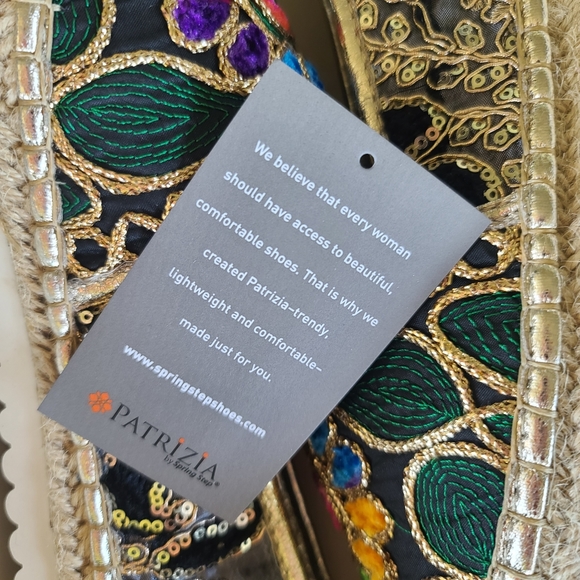 Patrizia By Spring Step Maylis Slip-On Embellished Espadrille Sz 7 (38 EU) - Picture 7 of 10